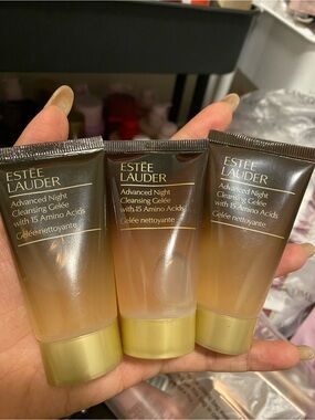 3x Estee Lauder Advanced Night Cleansing Gelée - Brown and Gold Tubes